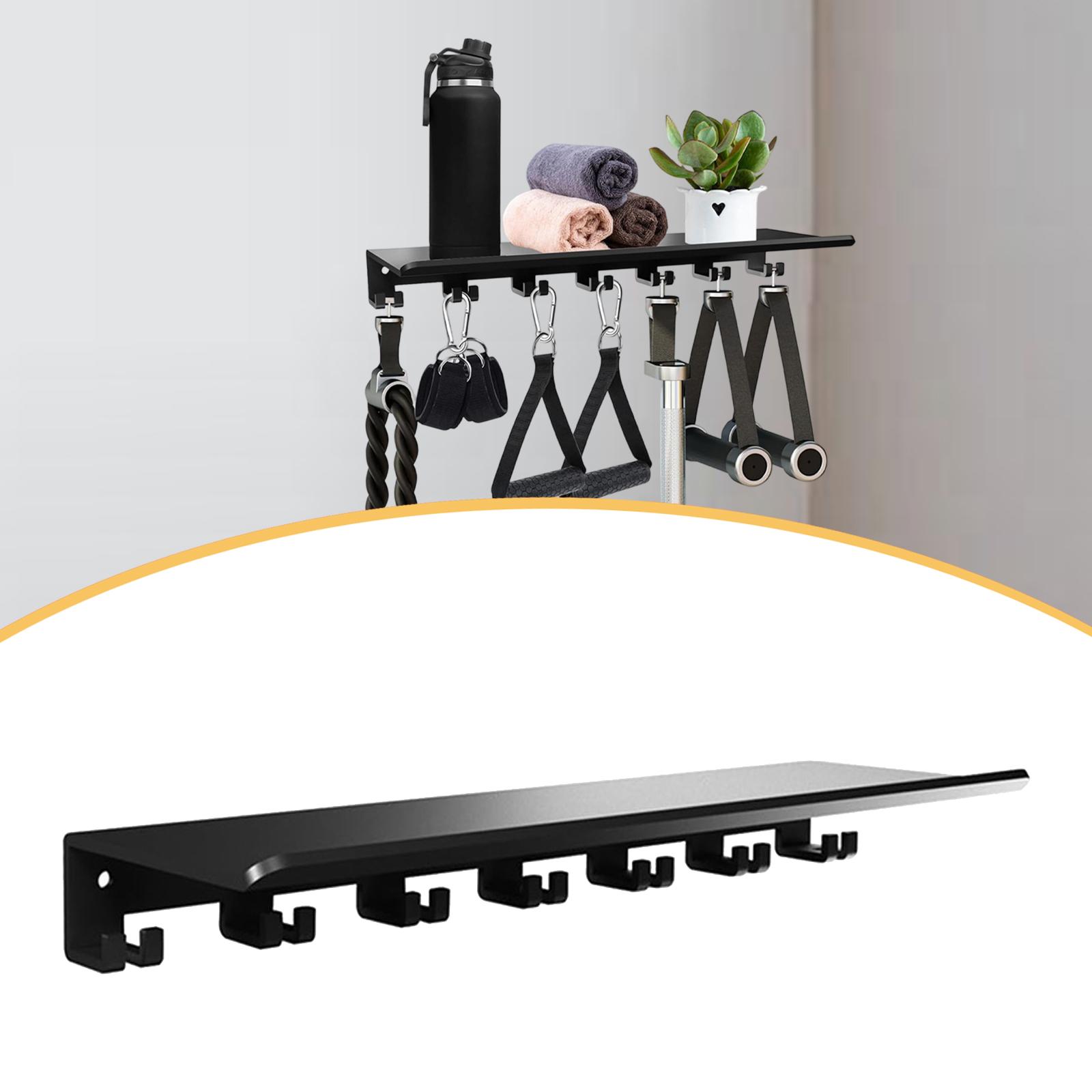 Home Gym Organization - Rak Ambalan Terapung dengan Pengait, Rak