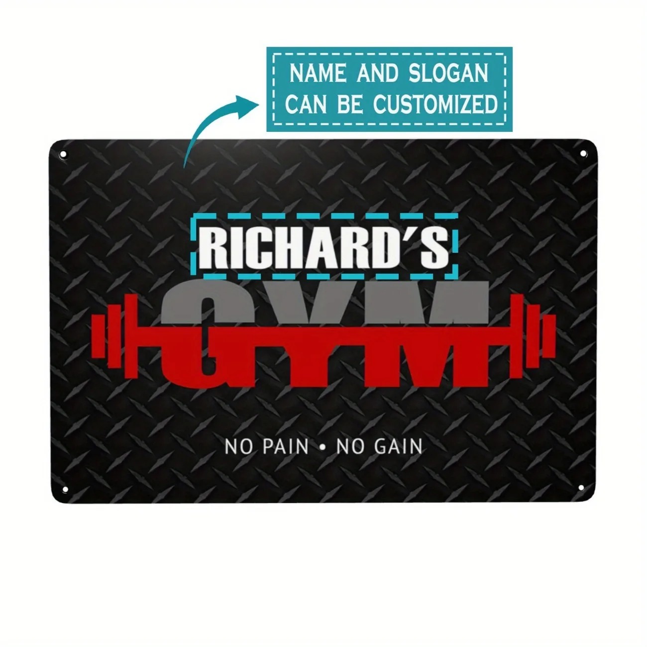 Home Gym Names - Papan Nama Logam Kustom untuk Gym,
