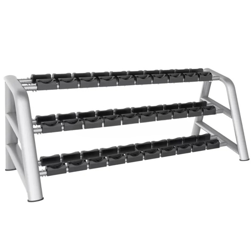 Home Gym Organization - Rak Penyimpanan Dumbbell Tiga Baris dengan