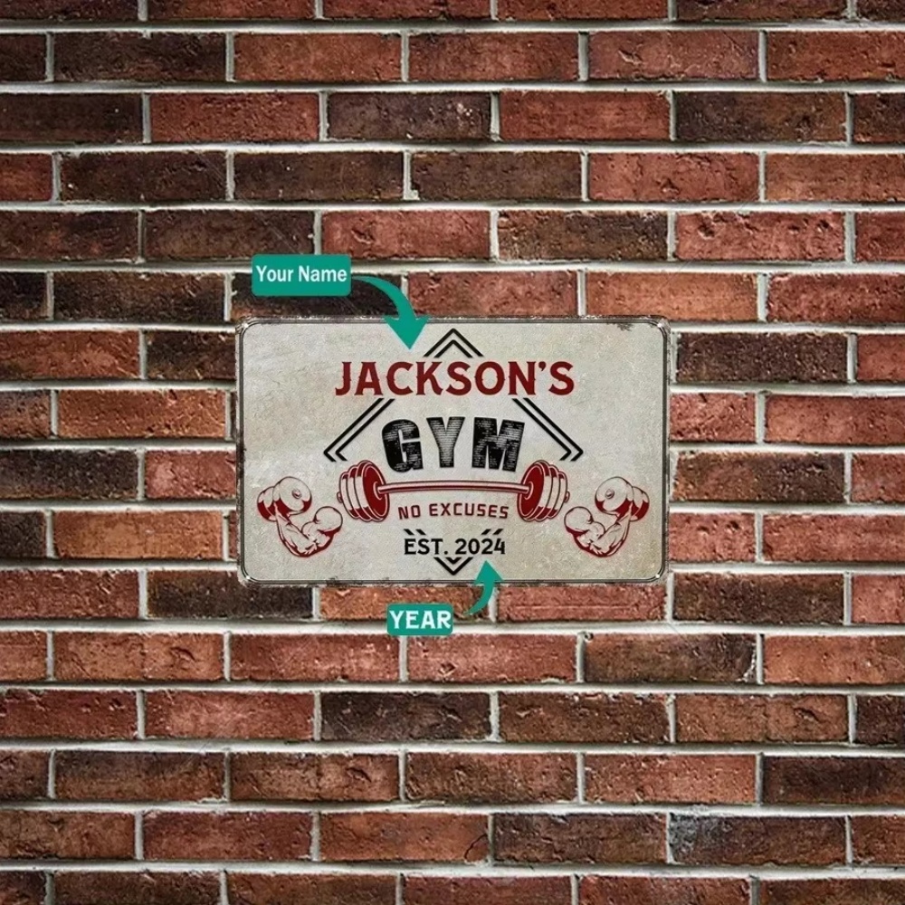 Home Gym Names - Papan Nama Gym Vintage Kustom yang
