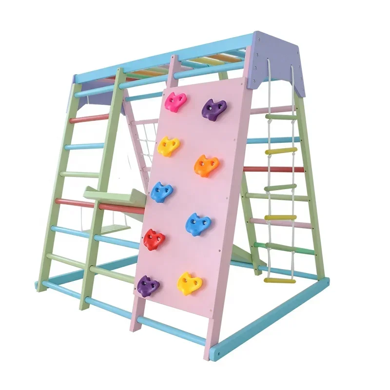 Home Gym Equipment Set - Perlengkapan Panjat Kayu Anak untuk Dalam