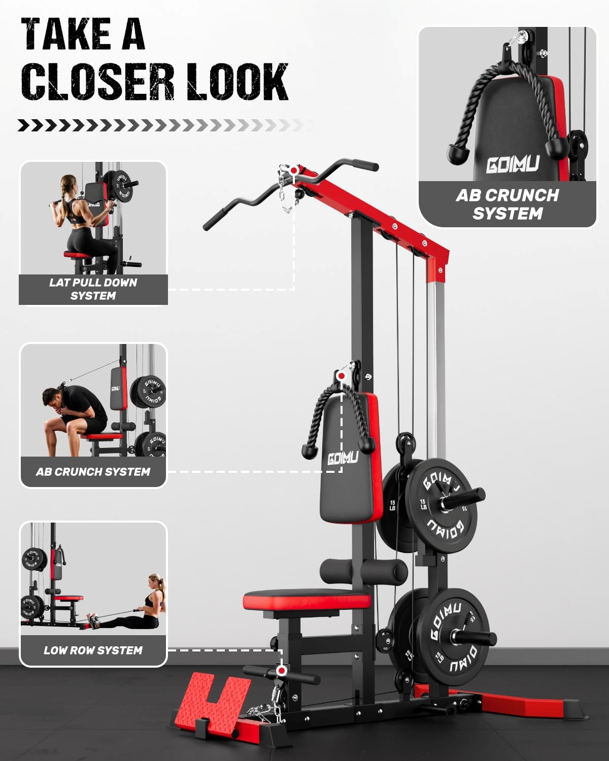 Mesin Kabel LAT Pulldown & Row - Home Gym Lat Pulldown ulasan dan harga