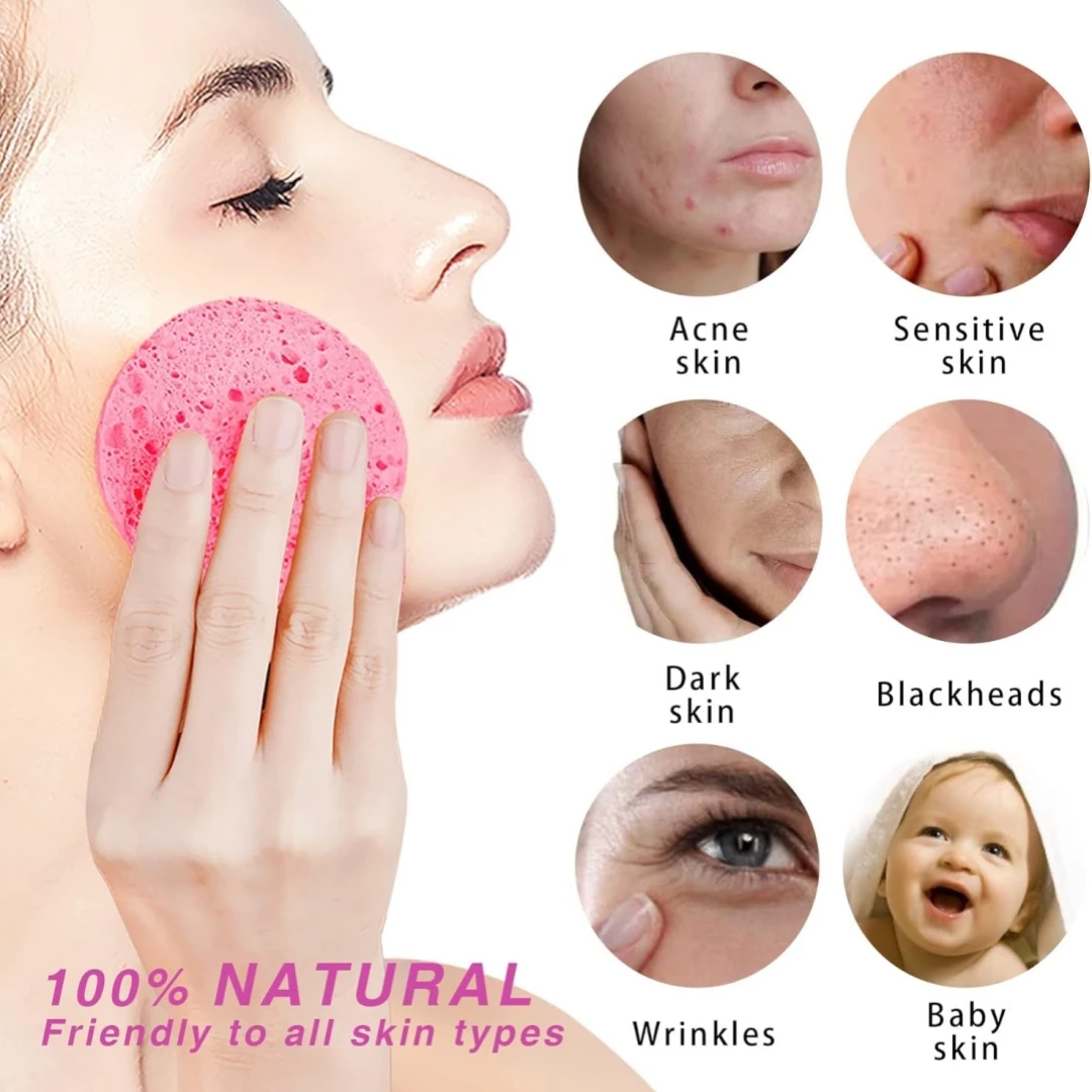 50-100PCS Set Spons Cuci Muka  - Home Gym Daily Routine ulasan dan harga
