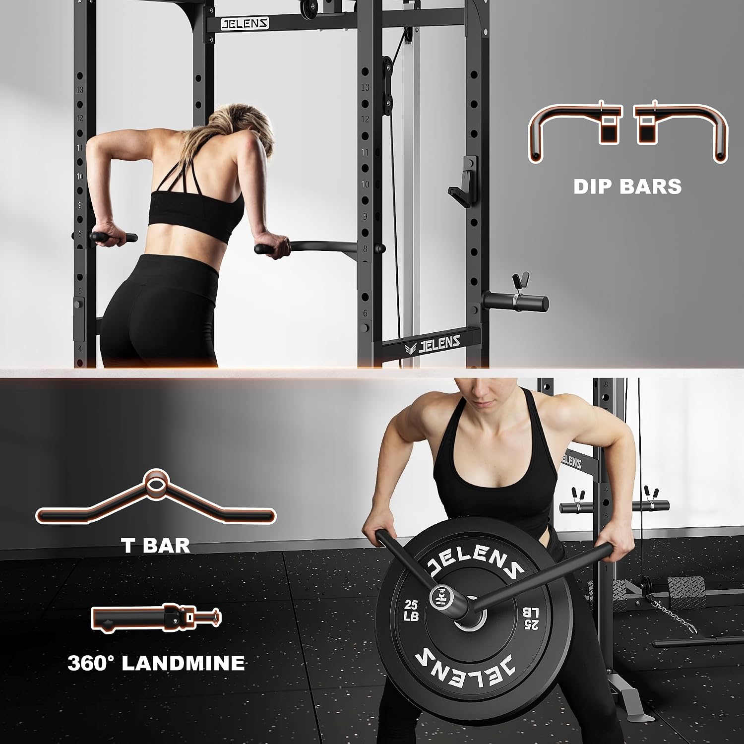 Rak Kekuatan Multi-Fungsi deng - Home Gym Rack With Cables ulasan dan harga