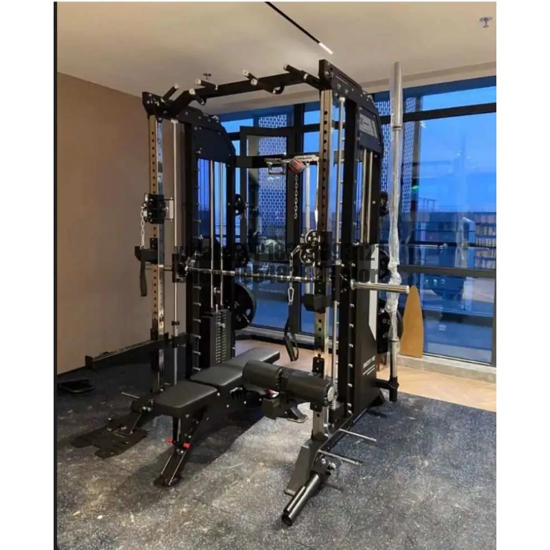 Rak Squat Komersial Multi-Fung - Home Gym Rack With Cables ulasan dan harga