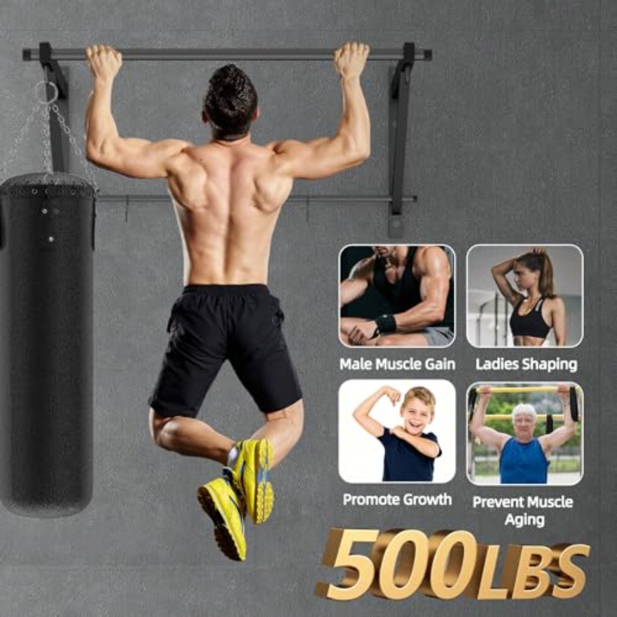 Bar Chin Up Dinding Tahan Lama - Home Gym Upper Body Workout ulasan dan harga