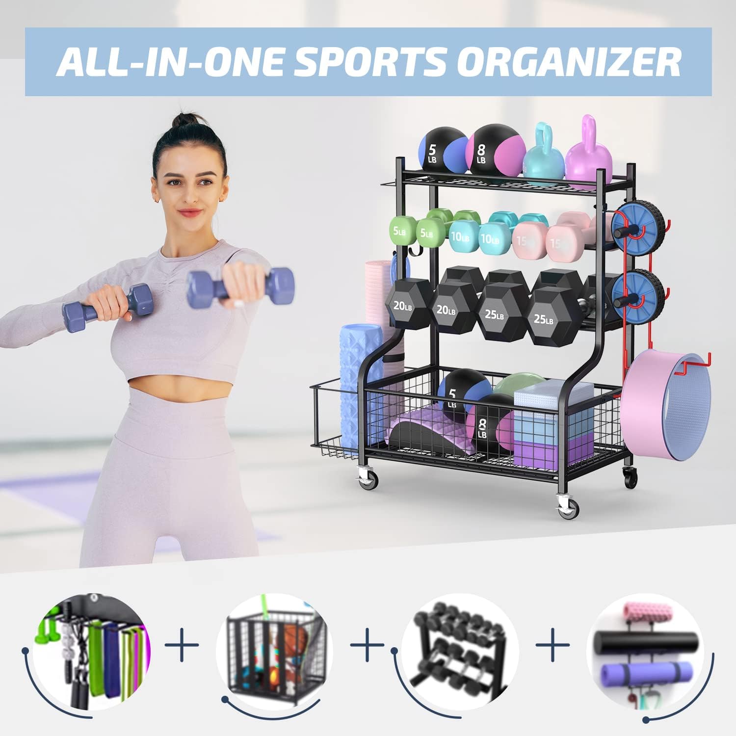 Rak Dumbbell Gym Rumahan denga - Home Gym Dumbbells ulasan dan harga