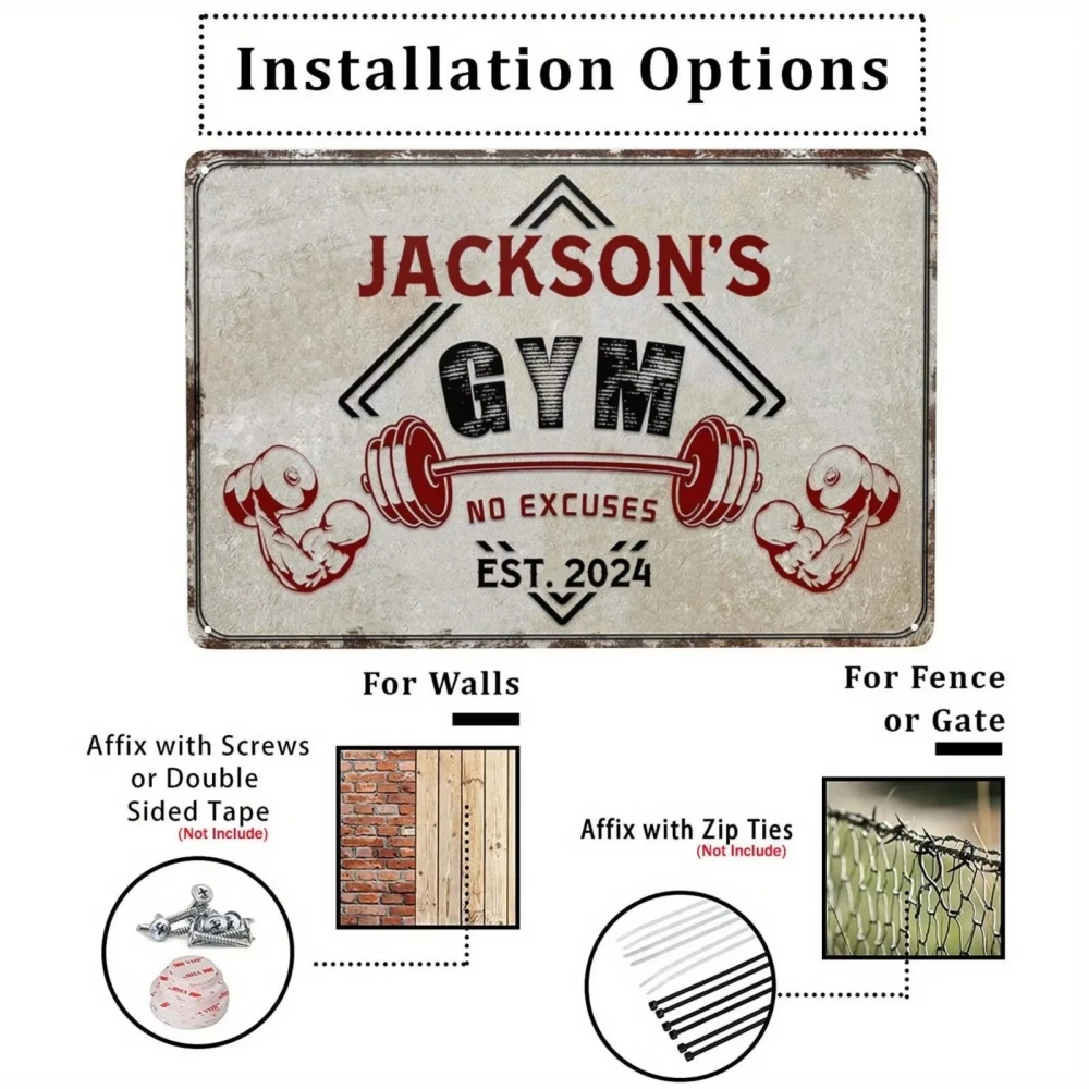Papan Nama Gym Vintage Kustom  - Home Gym Names ulasan dan harga