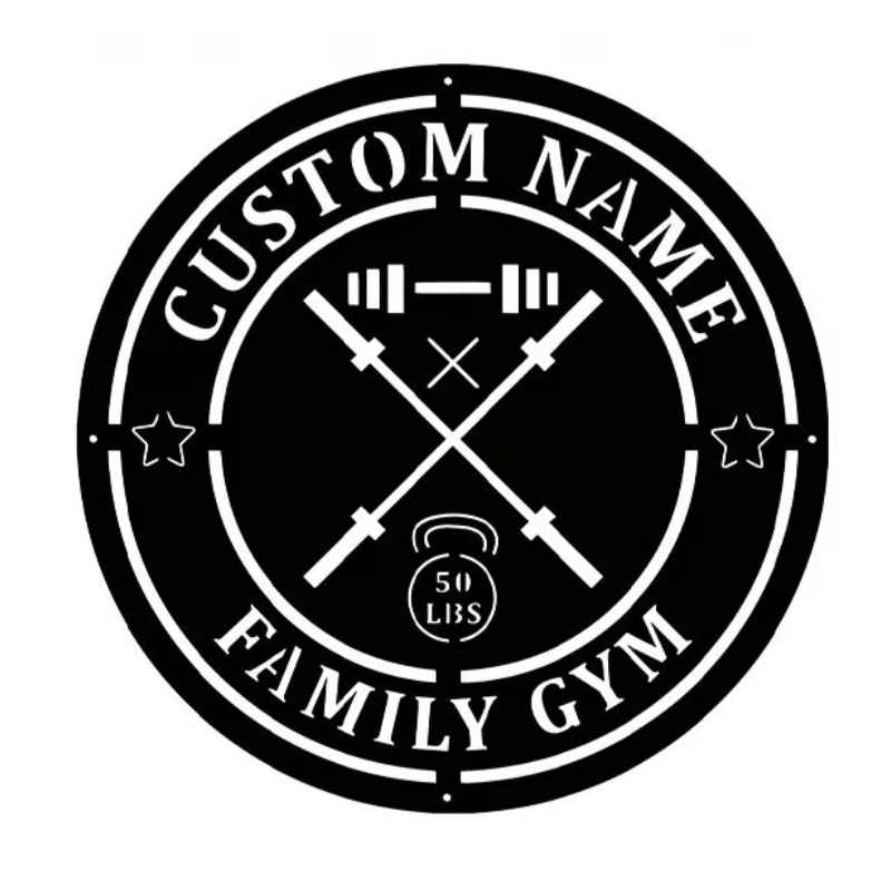 Papan Nama Logam Gym Kustom de - Home Gym Names ulasan dan harga
