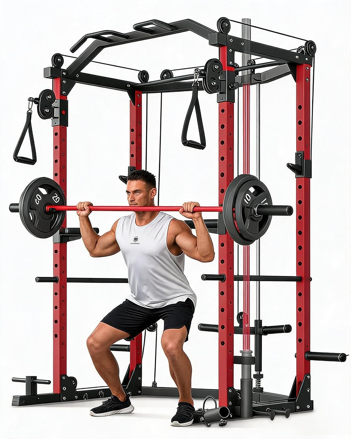 Power Cage, Rak Power Multifun - Home Gym Rack With Cables ulasan dan harga