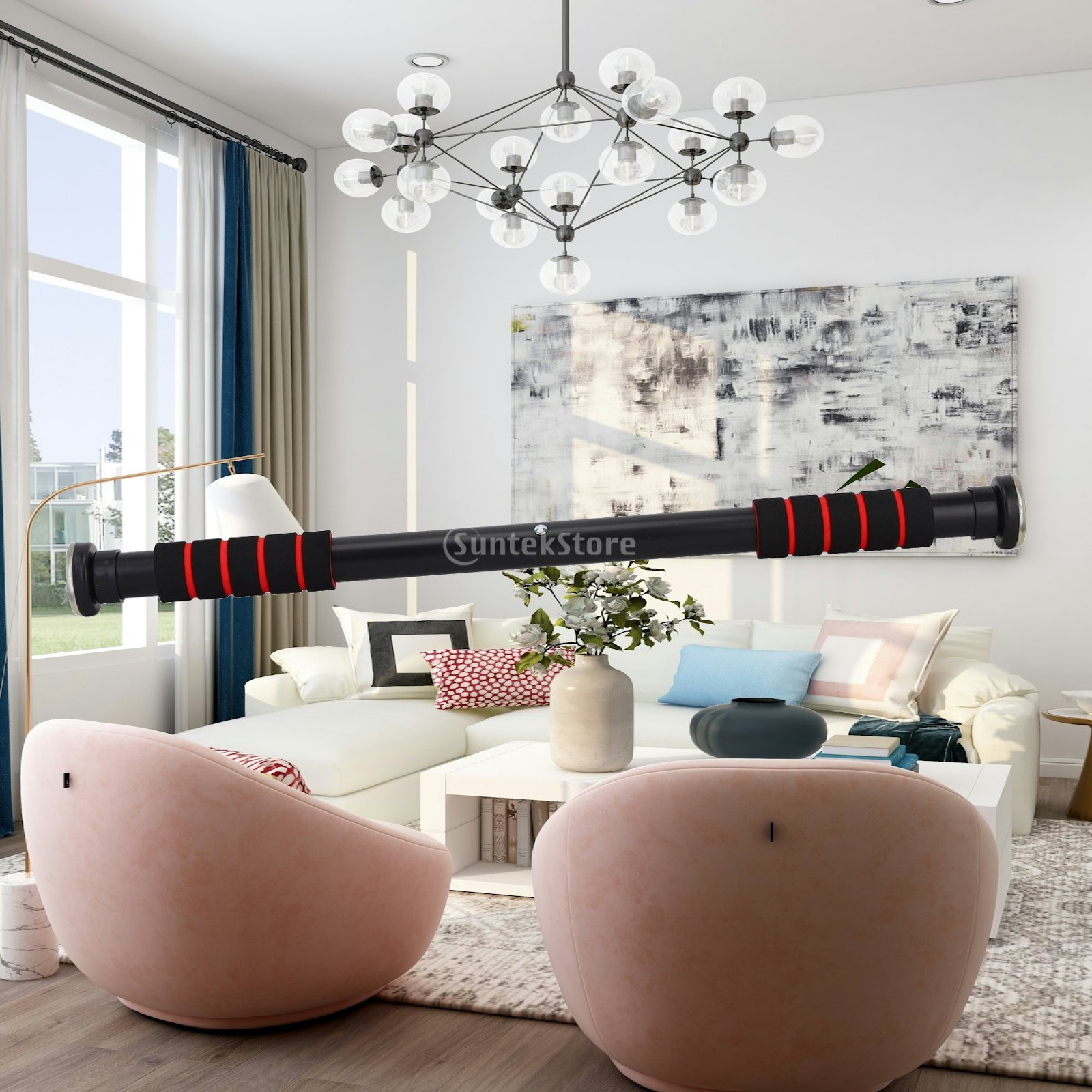 Pull up Bar untuk Pintu Rumah, - Home Gym Upper Body Workout ulasan dan harga
