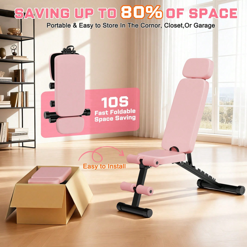 Bangku Angkat Beban 9 Posisi y - Home Gym Foldable ulasan dan harga
